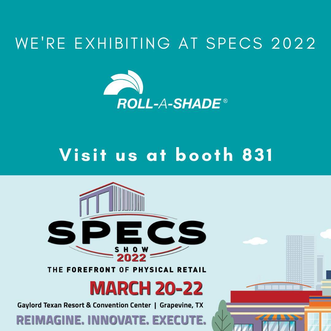 We're exhibiting at the 2022 Specs Show! We're excited to be with the top retailers and suppliers. Visit us at booth #831, we'd love to chat. 
#SPECS2022 #retail #RollAShade #tradeshow #conference #shades #texas #windowshades #event #grapevinetexas