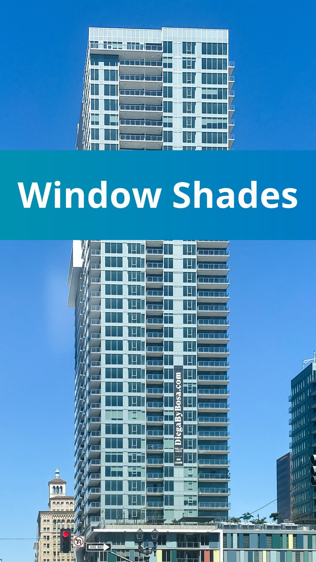 Roll-A-Shade window shades. 😎 #architecture #highrise #rollershades #motorizedshades #welding